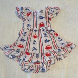 Nautical Themed Posh Peanut Baby Dress